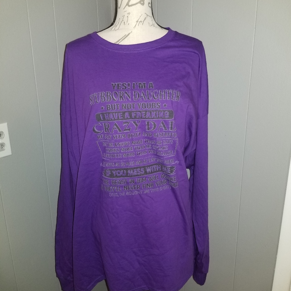 New 3X purple long sleeve T-shirt